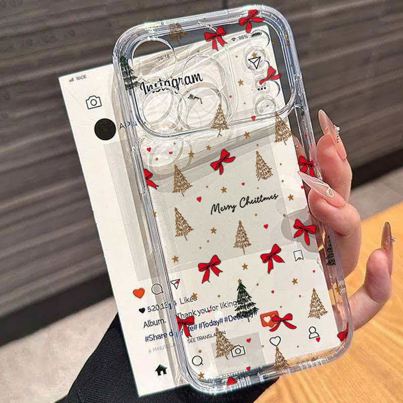 Red Bow Christmas Clear Shockp - Clear Shockproof Bumper Case review and price